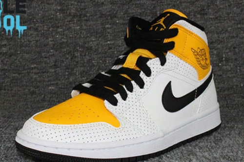 Nike Air Jordan 1 AJ1 Mid 'White Perforated' Women Shoes BQ6472-107 Halloween