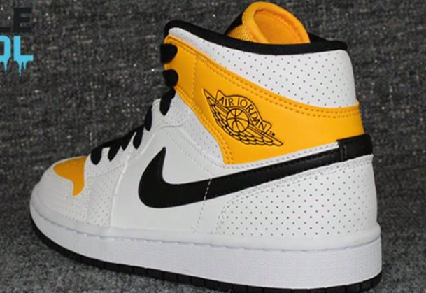 Nike Air Jordan 1 AJ1 Mid 'White Perforated' Women Shoes BQ6472-107 Halloween